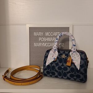 Coach Mini Rowan Denim